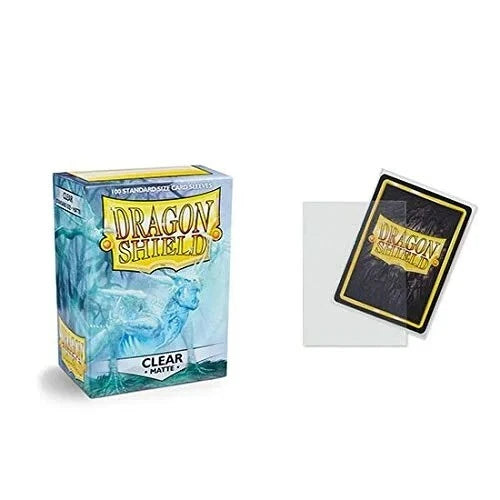 Matte Clear Case Display Dragon Shield Standard Size Sleeves - 10 Packs